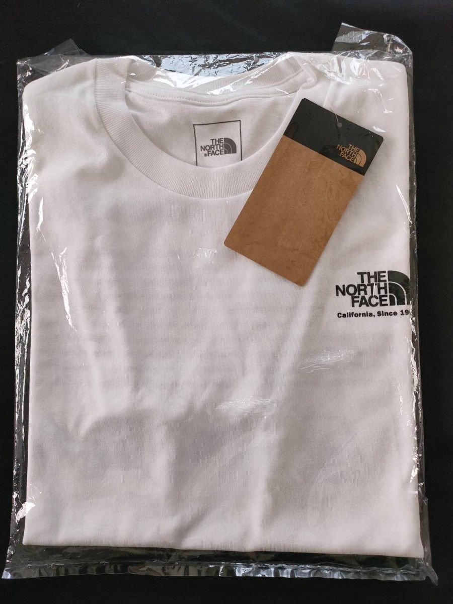 メンズXL 新品国内正規品ノースフェイスNT32407ショートスリーブヒストリカルロゴティー白ホワイト速乾半袖TシャツS/S 