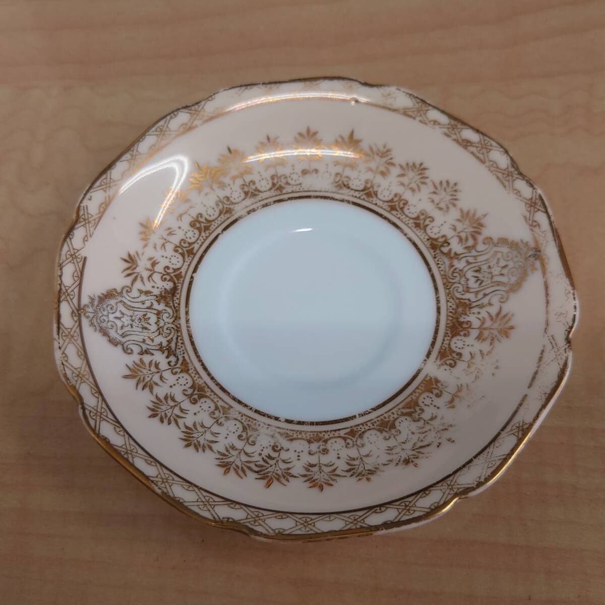 65799-3 Noritake ノリタケ カップ＆ソーサー 2客セット デミタスカップ ピンク 金彩 洋食器_画像8