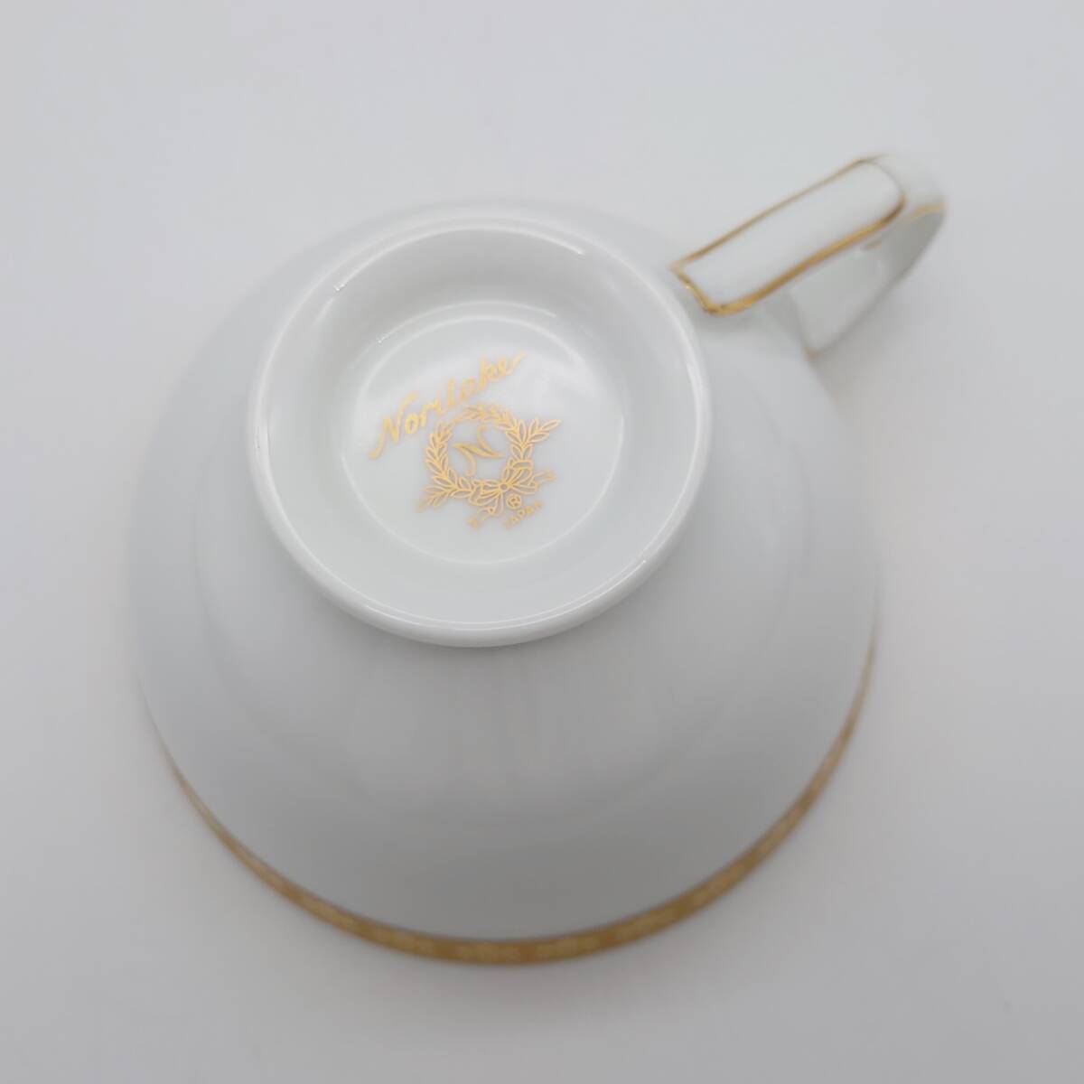 65799-5 ノリタケ Noritake カップ＆ソーサー セット 2客 洋食器 金彩 ペア _画像9