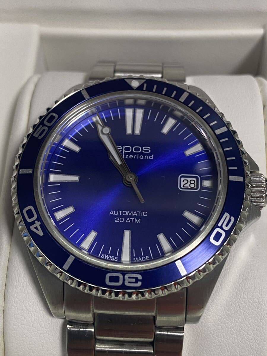  стандартный товар прекрасный товар Epos спортивный b Divers синий blue 3413BLM самозаводящиеся часы # Hamilton # Oris #glaisin