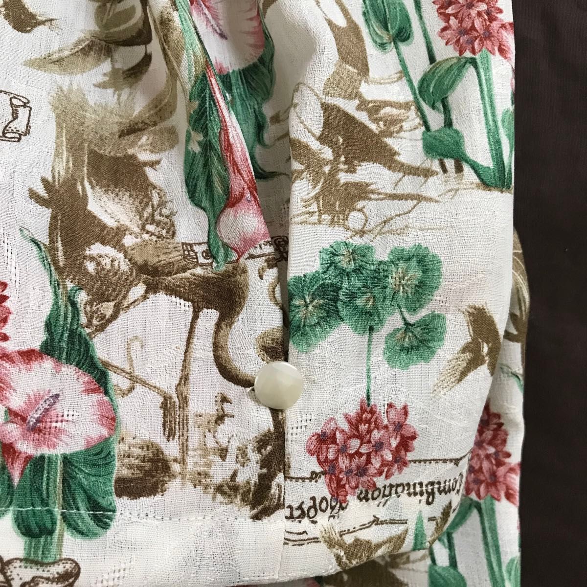 ジャケット フローラル レトロ エレガント 高見え 華やか 大人 Elegance エレガンス レトロ 日本製 ボタニカル 水鳥 シャツ