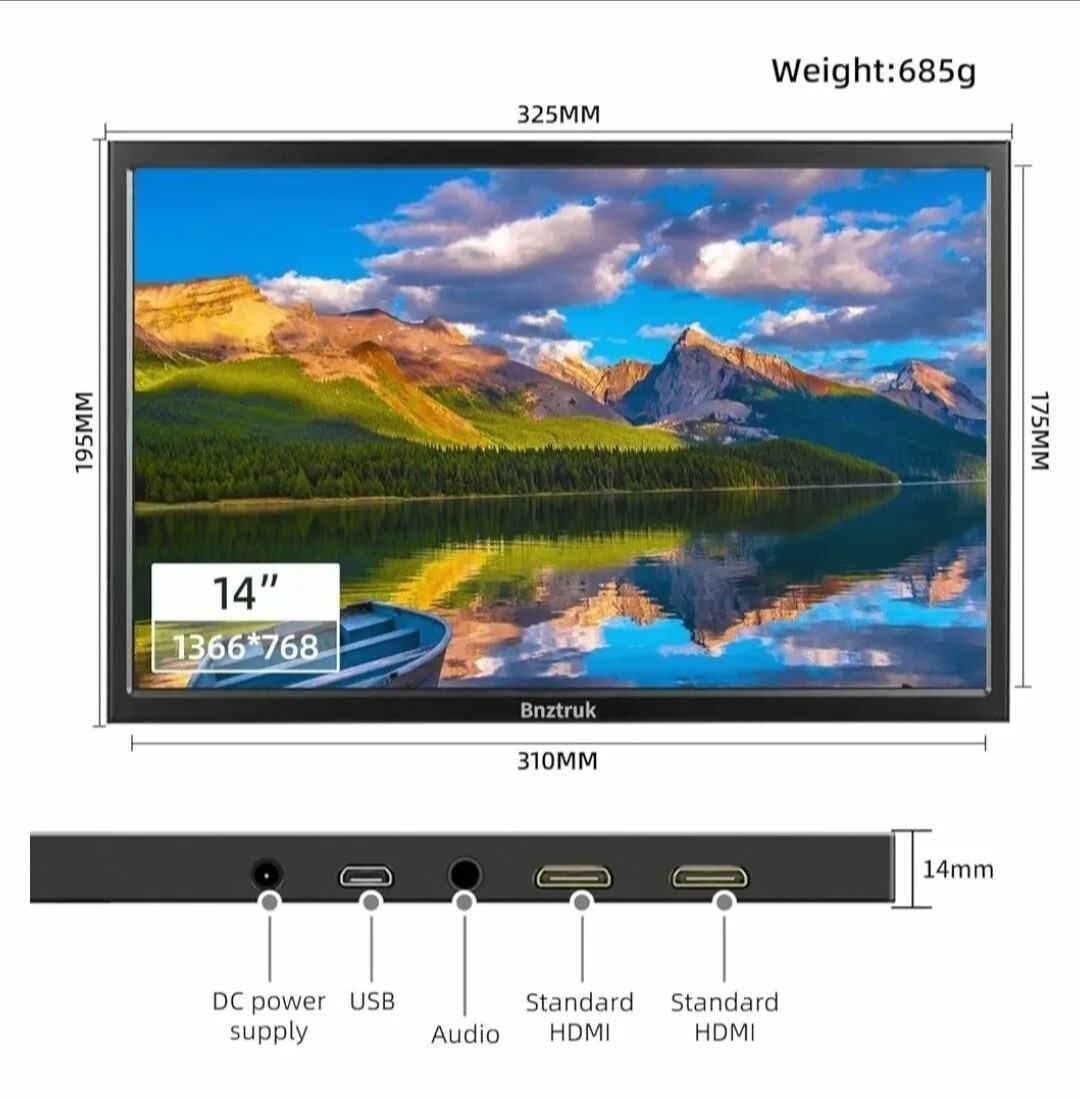 14 -inch mobile monitor Bnztruk