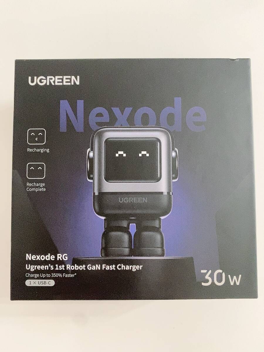 【1円オークション】Nexode RG 30W PD 充電器 ロボット型 USB-C 着脱可能なマグネット式ブーツ付き GaNFast採用 AME0563_画像1