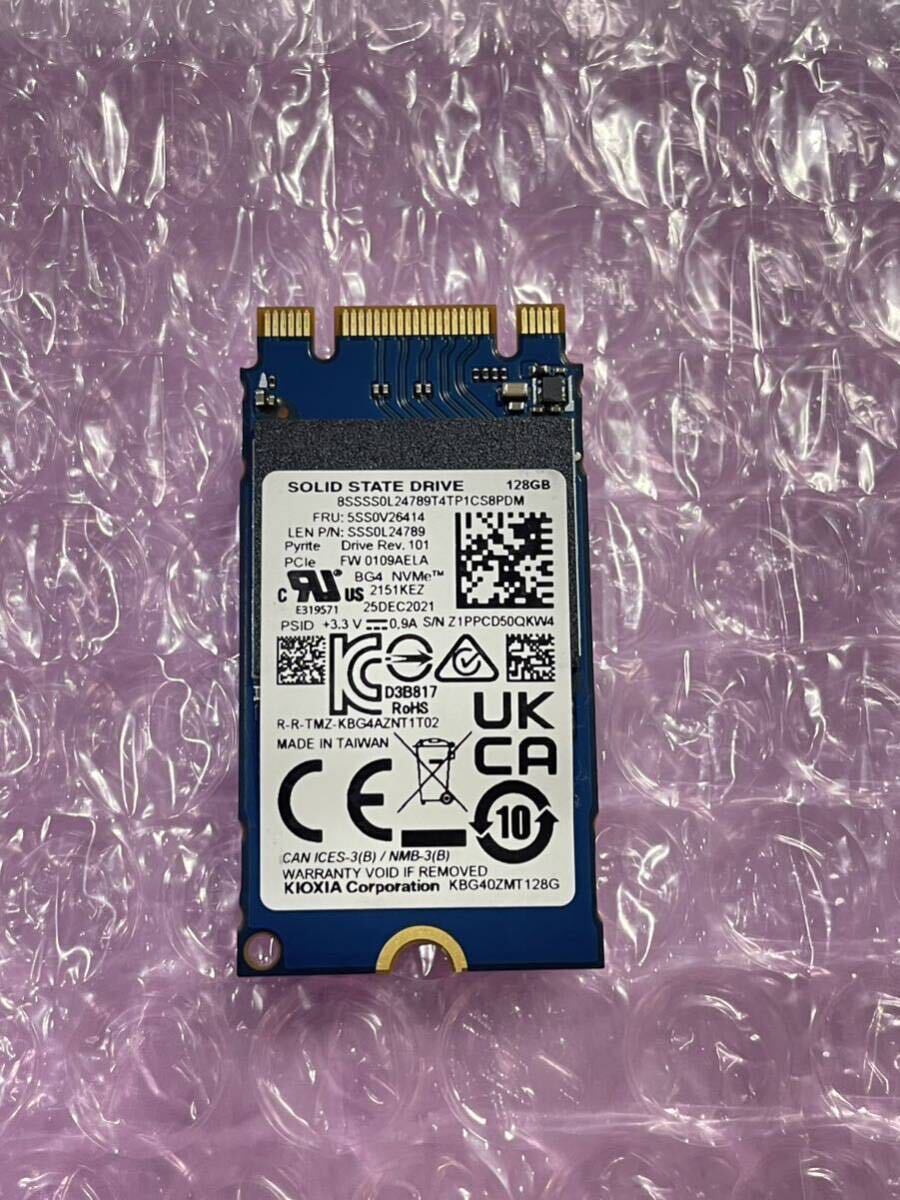 KIOXIA KBG40ZMT128G 128GB NVMe M.2 2242 время использования 3 час 