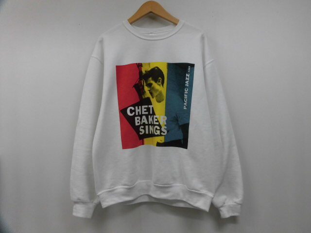 定価17,600円 WACKO MARIA ワコマリア CHET BAKER チェットベイカー CHETBAKER-WM-SS01 スウェット トレーナー 長袖トップス ホワイト 白 Mの画像1