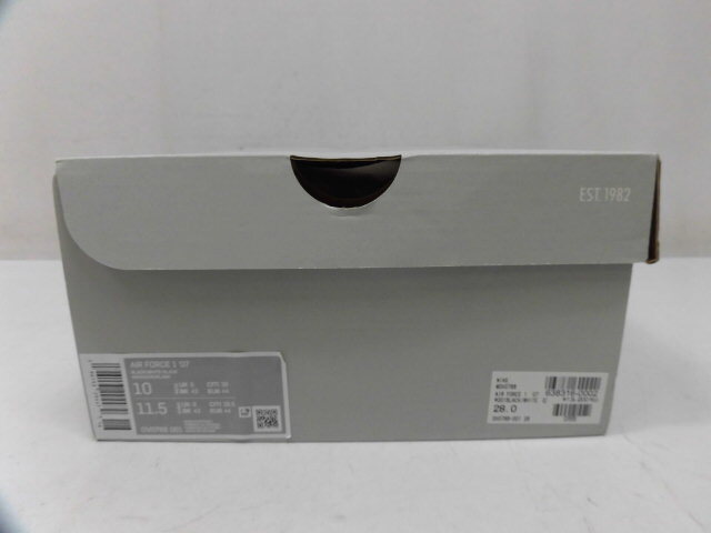 数回使用 定価13200円 NIKE ナイキ AIR FORCE 1 '07 エアフォースワン DV0788-001 スニーカー エアフォース1 ブラック×ホワイト 黒白 28cm_画像9