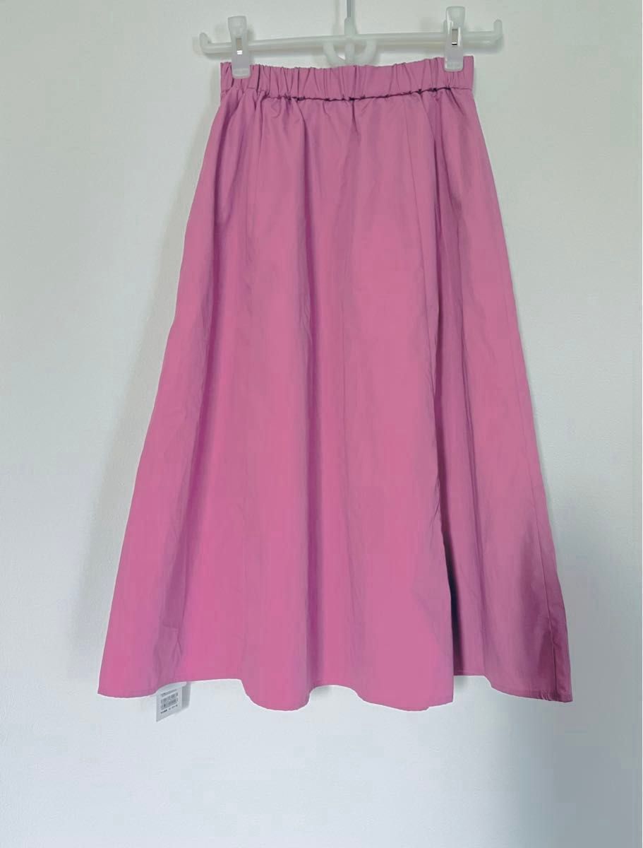 ミーア MIIA フレアスカート　ロングスカート　フリーサイズ　M程度　新品　ピンク　大人可愛い　春夏　デート　お出かけ　ランチ