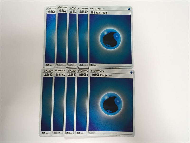 X73【ポケモン カード】  基本水エネルギー sm12a 10枚セット ミラー仕様 SMシリーズ 即決の画像1