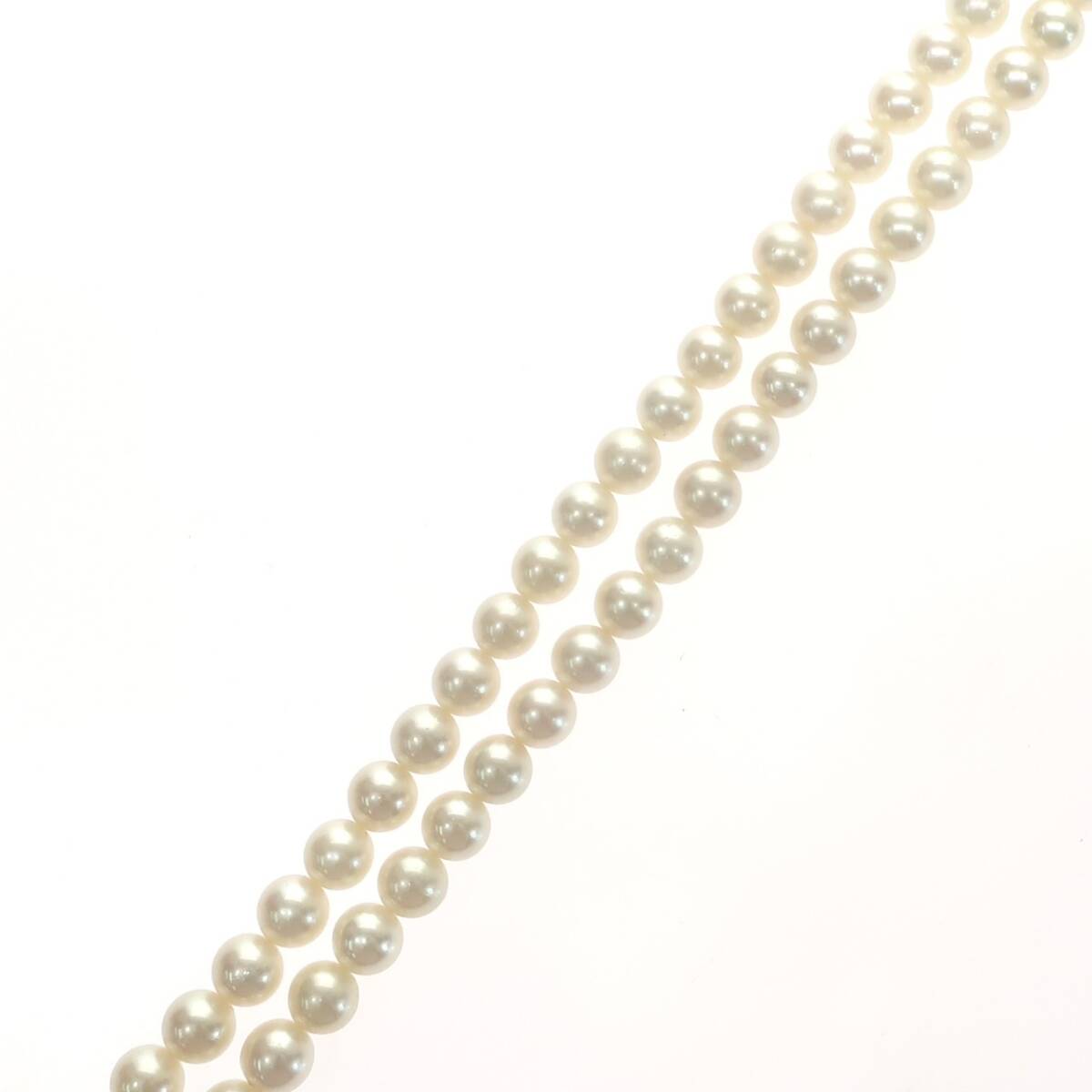 1円スタート 美品 アコヤ真珠 ネックレス 84粒 84P 6.9-7.0mm pearl 金具 SV925 ジュエリー アクセサリー レディース CGLソーティング_画像3