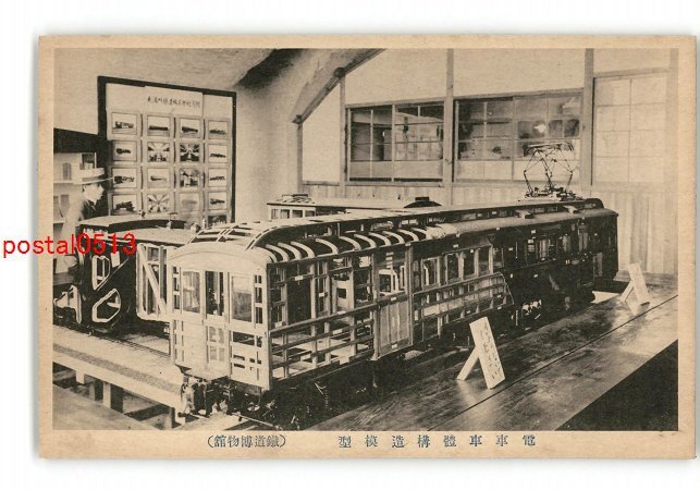 XZF6157●東京 電車車体構造模型 鉄道博物館 *傷み有り【絵葉書】_画像1