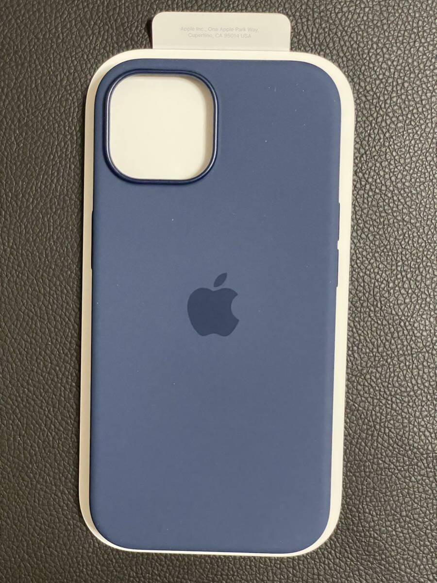 Apple アップル 純正 iPhone 15 シリコンケース・ストームブルー 新品の画像5