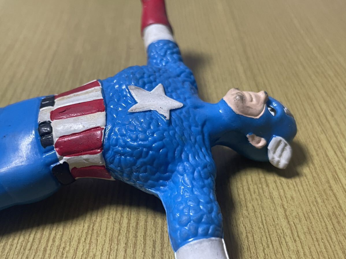 ma- bell Captain America Vintage Ben двойной action фигурка 1989 год подлинная вещь Showa Retro ( Junk )