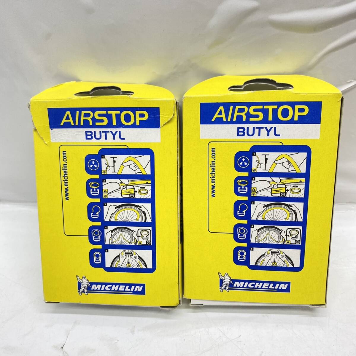 送料無料g30833 MICHELIN ミシュラン AIRSTOP インナーチューブ 700x18/23C 40mm 2個セット まとめ 未使用品_画像3