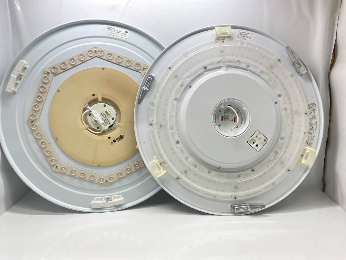 送料無料g30788 ドウシシャ NEC LED シーリングライト6畳用 Luminous WY-CF06D HLDZB0849 2点 まとめ リモコン カバー無し_画像1