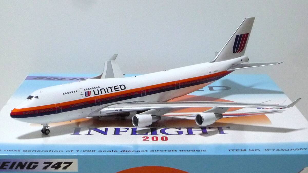 Inflight200（1/200）United Airlines 747-400 N186UA_画像1