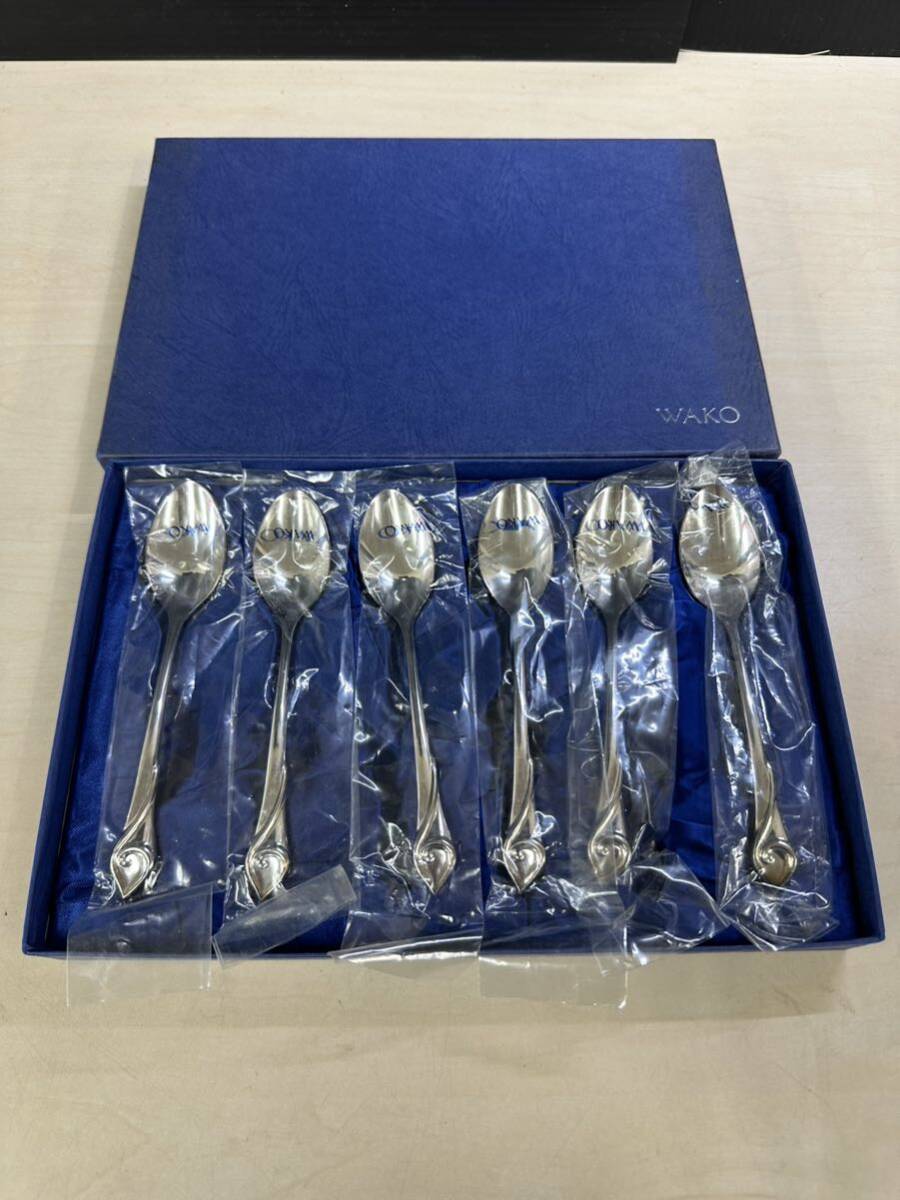 WAKOwako- unused long-term keeping goods spoon 6 customer 6 set 6 pcs set box attaching 