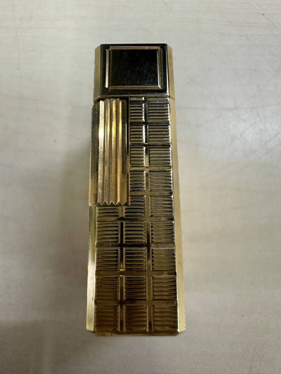 S.T.Dupont デュポン ゴールドカラー ガスライター ライター ケース付きの画像3