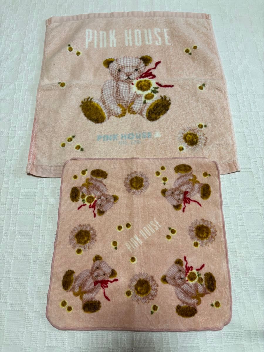 pinkHOUSE ピンクハウス ギンガムくま バスタオル フェイス pinkHOUSE ピンクハウス ギンガムくま バスタオル フェイス
