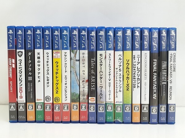 A291-N38-464 PlayStation4 プレステ4 ソフト まとめ FF7 ペルソナ5 ダークソウル 天穂のサクナヒメ グランツーリスモ など 19点 現状品3