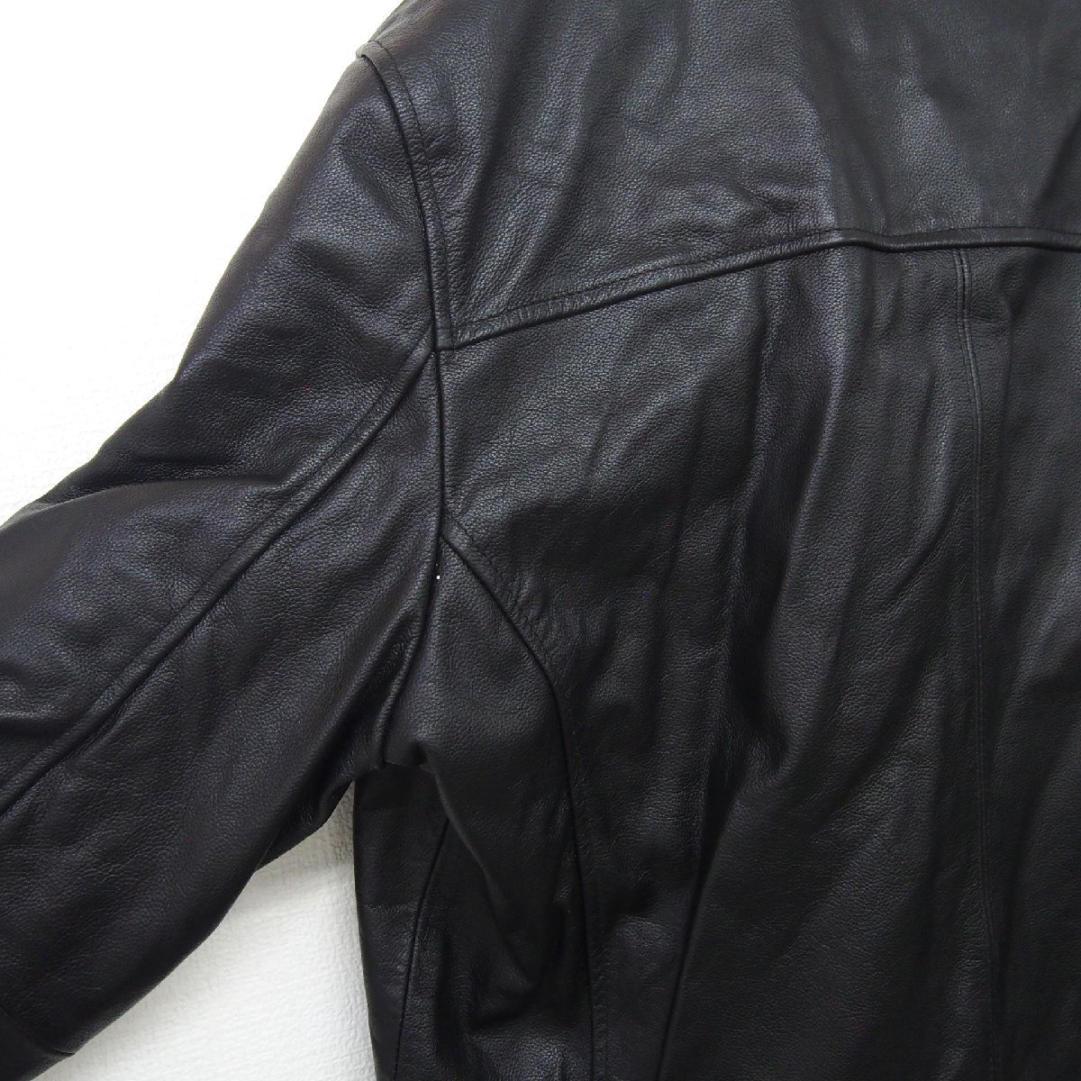 [9356-S-①]　FORTIME　レザージャケット　5XL　【中古】　現状販売　フォータイム　Fashion leather　ブラック　本体のみ_画像6
