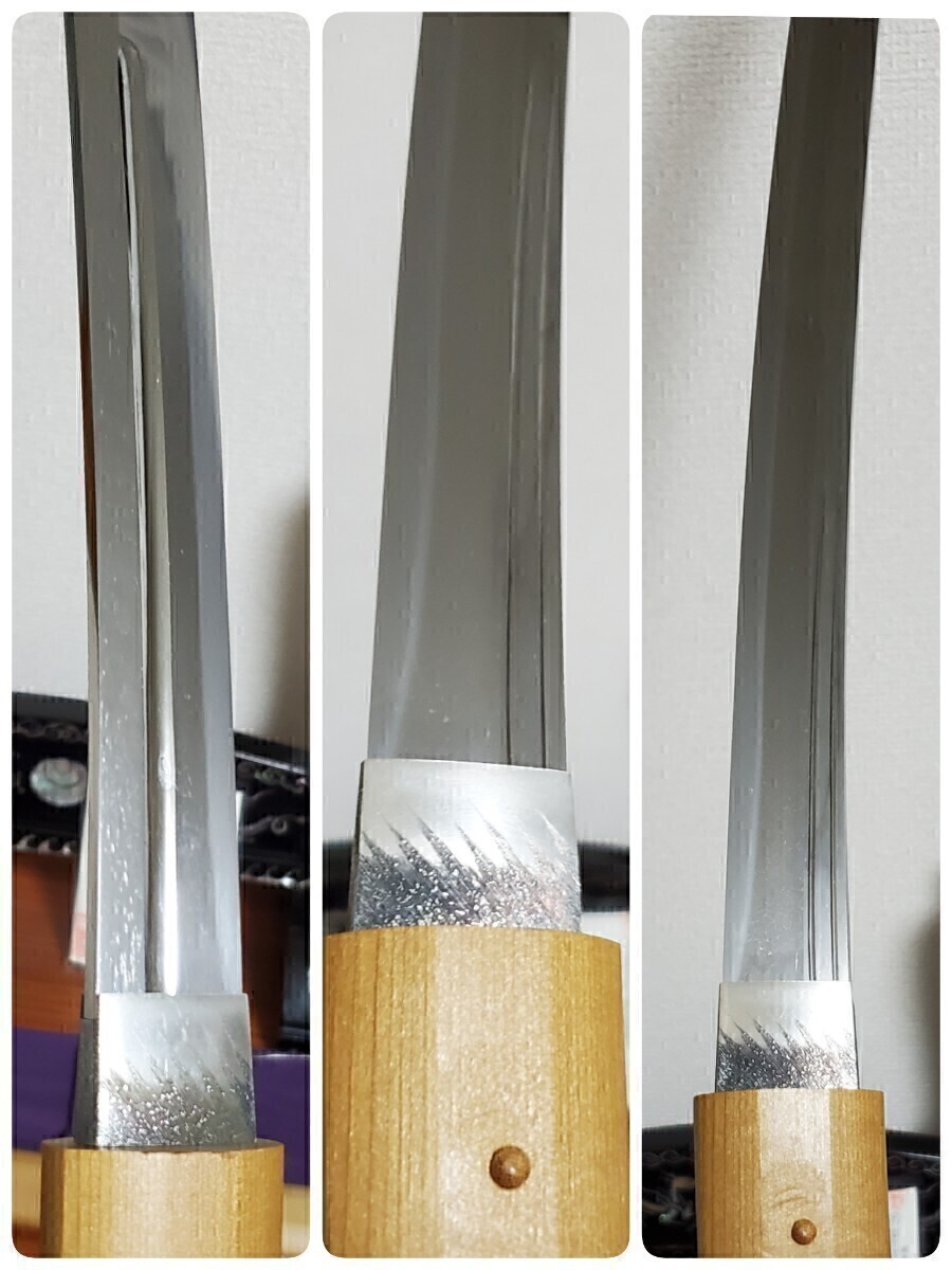 [ short sword ] less .51.6cm small direct blade sharpen settled both sides different . entering Japanese sword sword . short sword white scabbard old fine art mountain . Shugendō ..