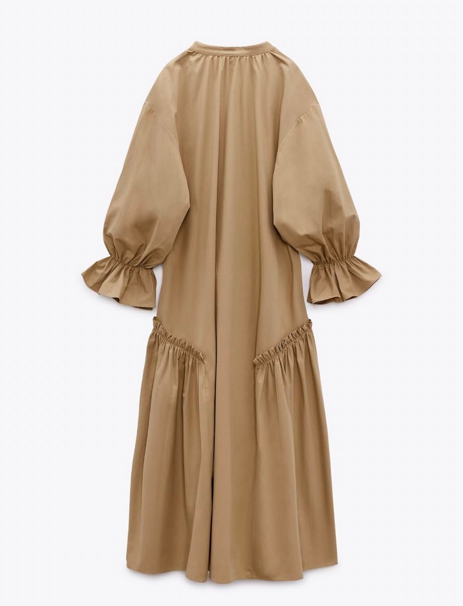 美品 ZARA トレンチ風ミディ丈ワンピース M (9~11号 美品 ZARA トレンチ風ミディ丈ワンピース M (9~11号