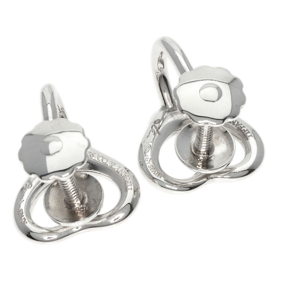 TIFFANY&Co. Tiffany Open Heart earrings silver lady's used 
