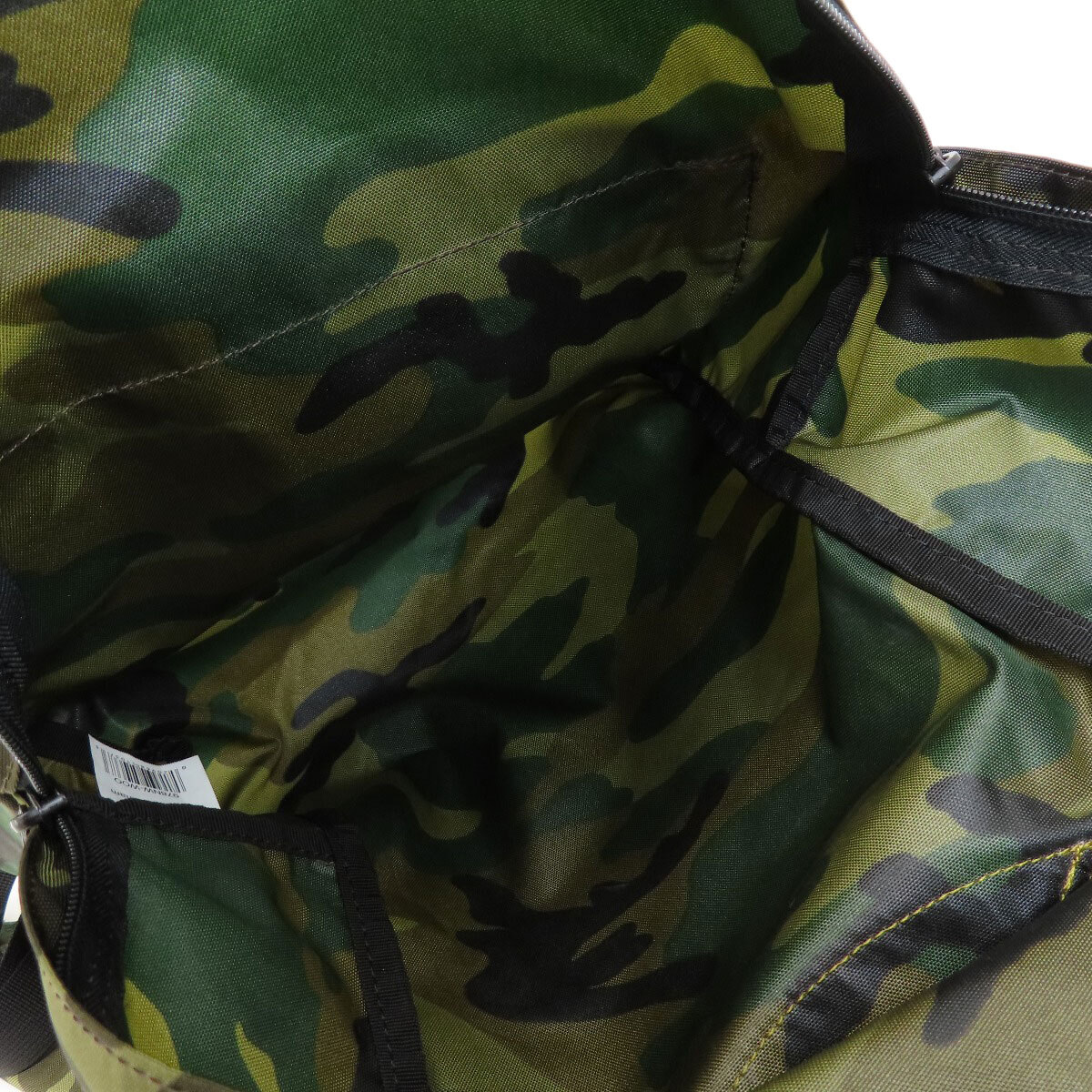 Herve Chapelier L be* car plie camouflage -ju pattern rucksack * Day Pack nylon material lady's used 