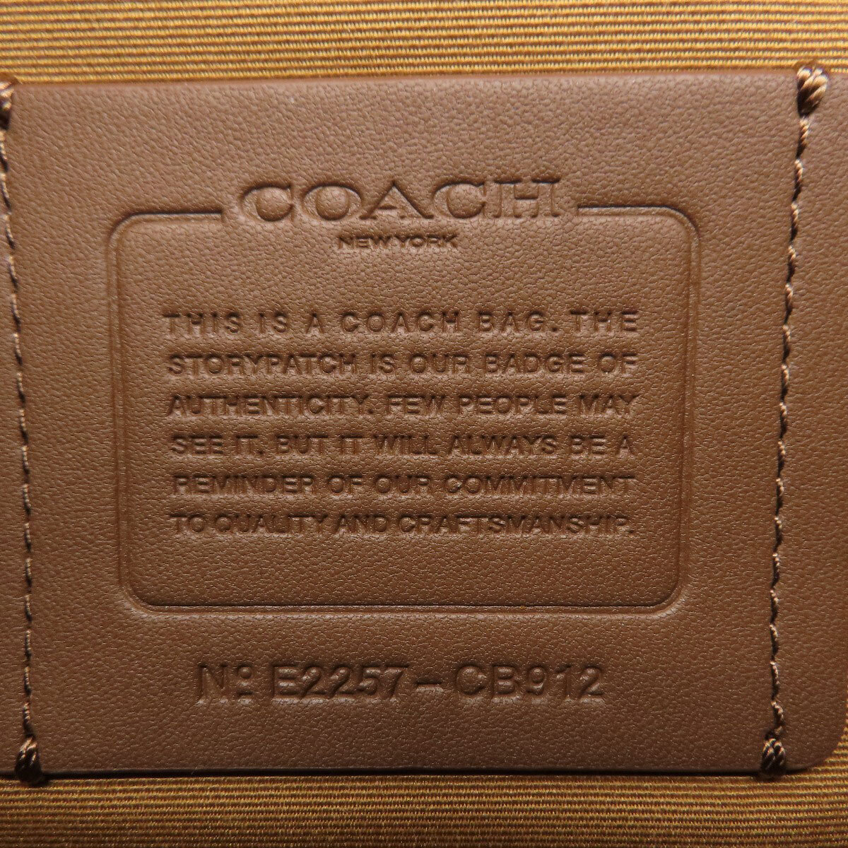 COACH コーチ CB912 ワーレン ベルト バッグ トートバッグ レザー レディース 中古_画像6