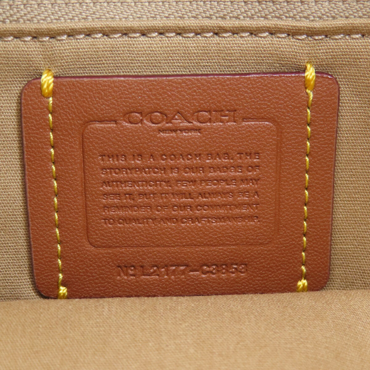 COACH コーチ C3853 フィールド バケット バッグ シグネチャー 2WAY ハンドバッグ キャンバス レディース 中古_画像6