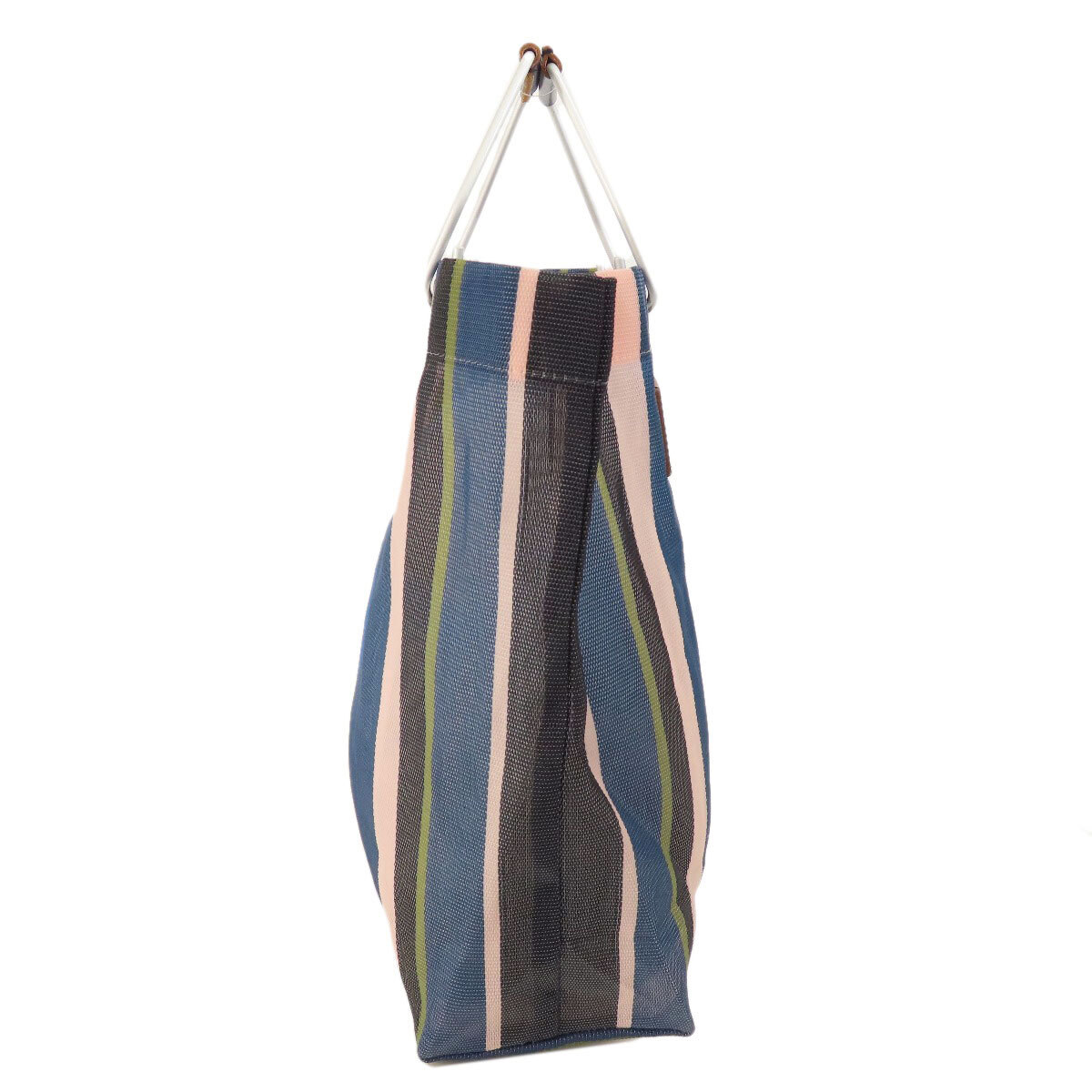 MARNI Marni flower Cafe stripe tote bag nylon material lady's used 