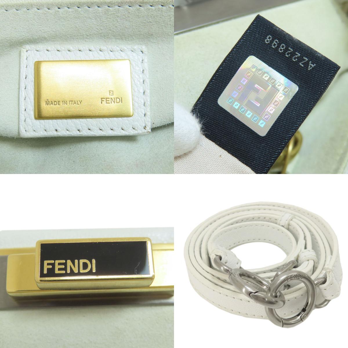 FENDI フェンディ ピーカブー 2WAY ハンドバッグ カーフ レディース 中古_画像4