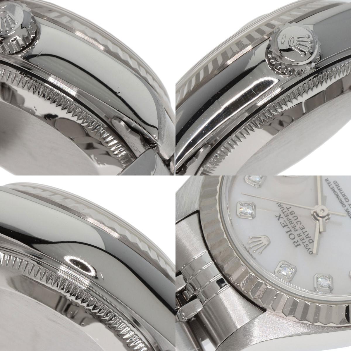 ROLEX ロレックス 79174NG デイトジャスト 10P ダイヤモンド 腕時計 ステンレススチール SS K18WG レディース 中古_画像8