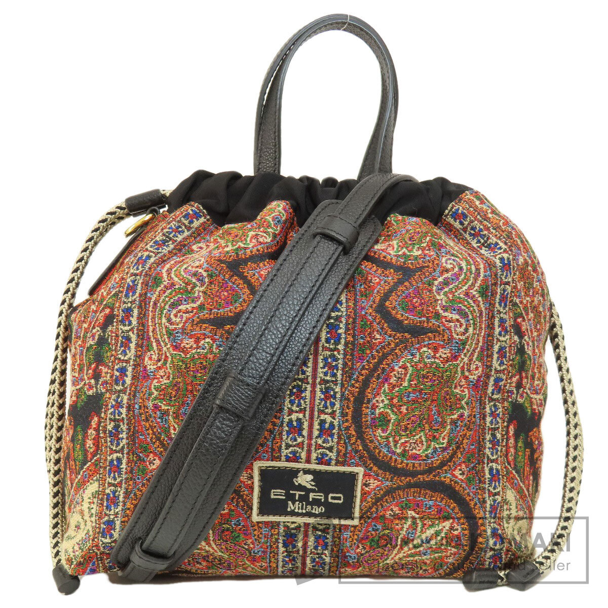 ETRO エトロ ペイズリー柄 ハンドバッグ キャンバス レディース 中古_画像1