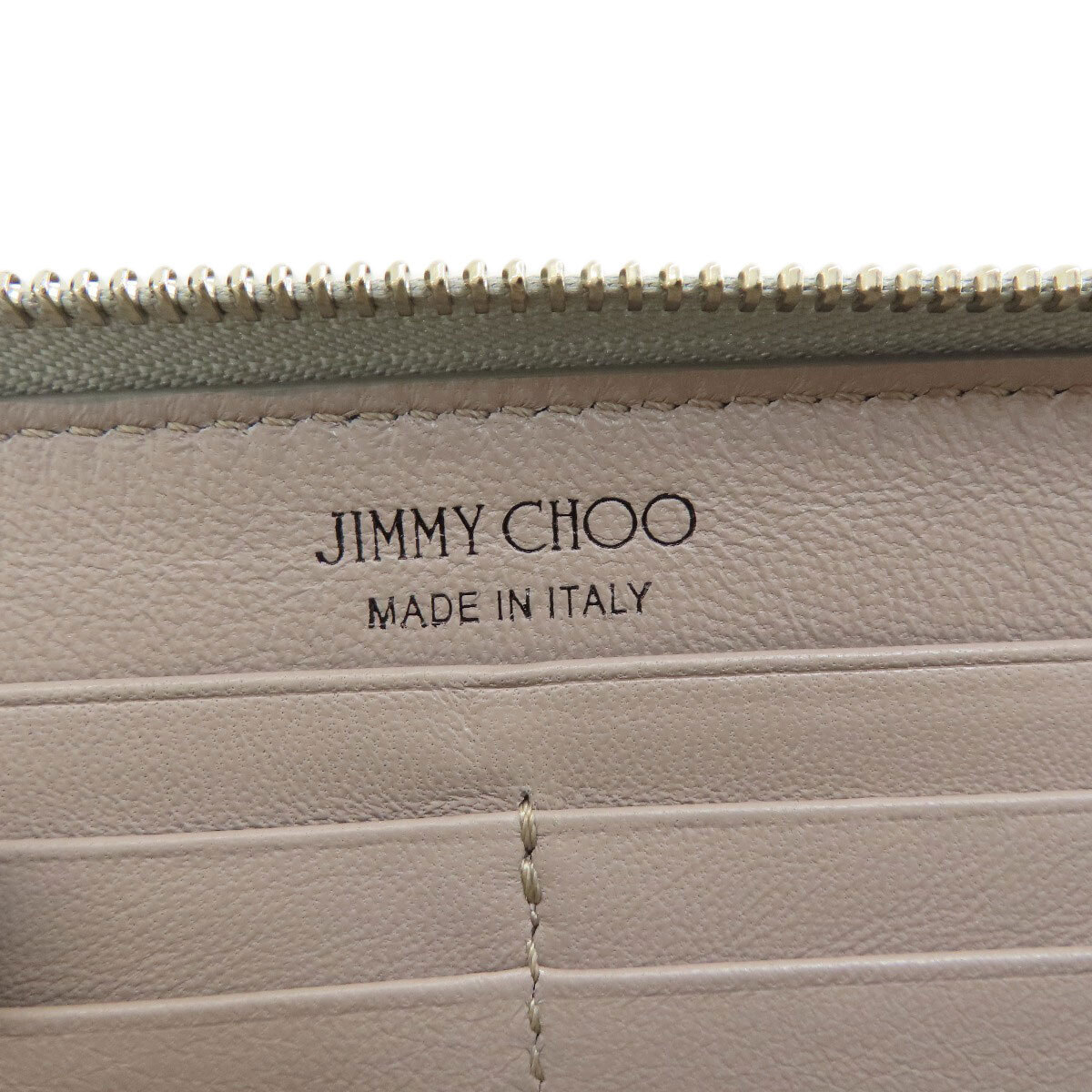 Jimmy Choo ジミーチュウ ロゴ 長財布（小銭入れあり） レザー レディース 中古_画像6