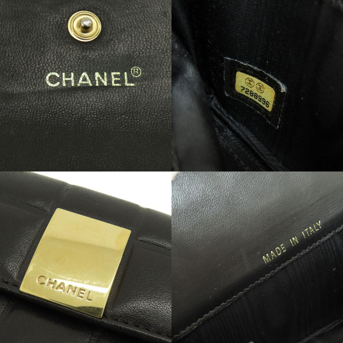 CHANEL シャネル チョコバー 二つ折り財布（小銭入れあり） カーフ レディース 中古_画像7