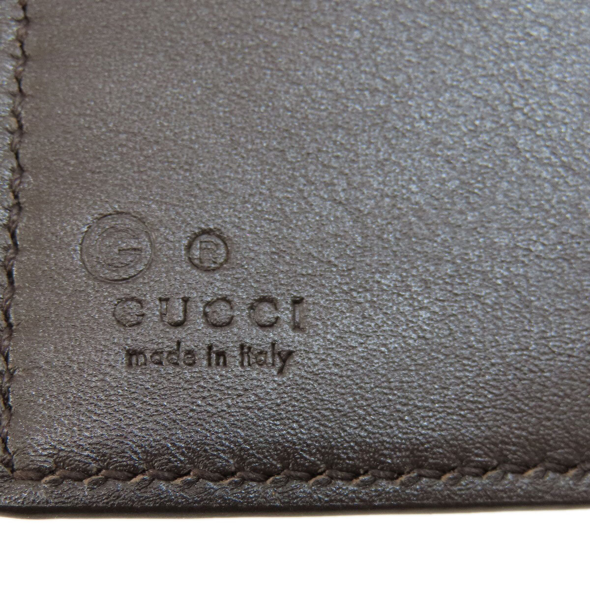 GUCCI グッチ 544472 マイクログッチシマ アウトレット 二つ折り財布（小銭入れあり） レザー レディース 中古_画像7