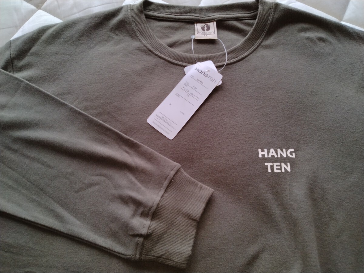 ★送料込み　HANGTEN ハンテン 長袖Ｔシャツ LL　未使用★　_胸にワンポイントあり