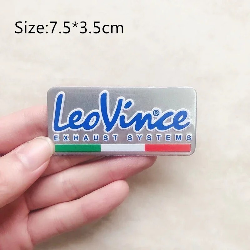 2枚セット LeoVince レオビンチ イタリア マフラー 耐熱アルミステッカー 【即決】【送料無料】cの画像3