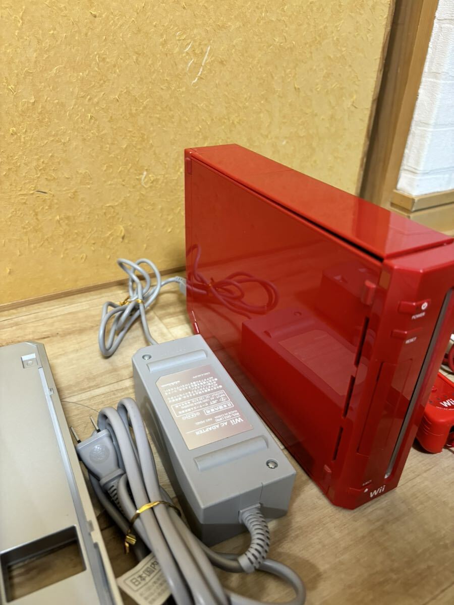  электризация подтверждено NINTENDO nintendo Wii корпус красный красный RVL-001/ контроллер, адаптор, руководство пользователя и т.п. на фото предмет все * soft осознание OK