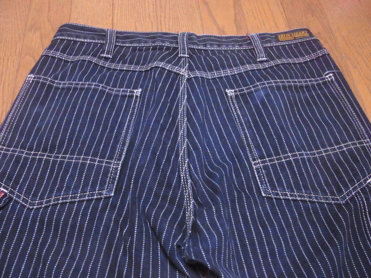 245-40/IRON HEART/ iron Heart /wobashu stripe / painter's pants /W36/ big size 