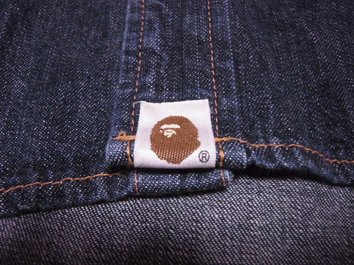 245-18/ made in Japan /A BATHING APE/ A Bathing Ape / gorgeous embroidery / Champion Denim shirt /S