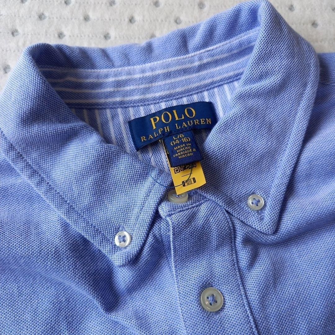 未使用品 POLO RALPH LAUREN ポロラルフローレン オックスフォード 半袖シャツ キッズ 160サイズ