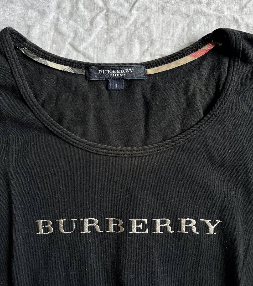 BURBERRY LONDON バーバリーロンドン 半袖 チェック柄 リヨセル Tシャツ 　1 S 定番　_画像2