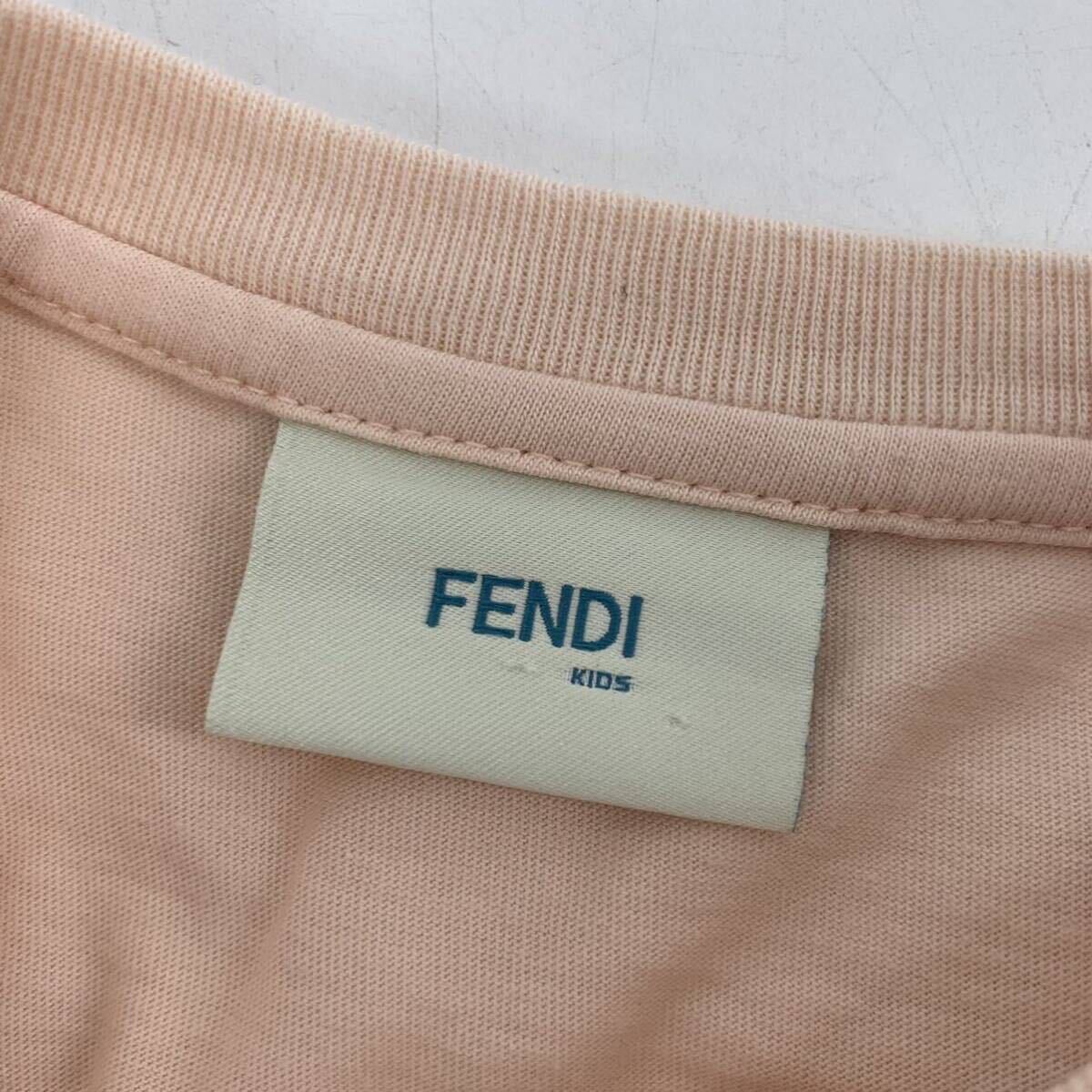 FENDI フェンディ Tシャツ FF バック柄 ピンクの画像3