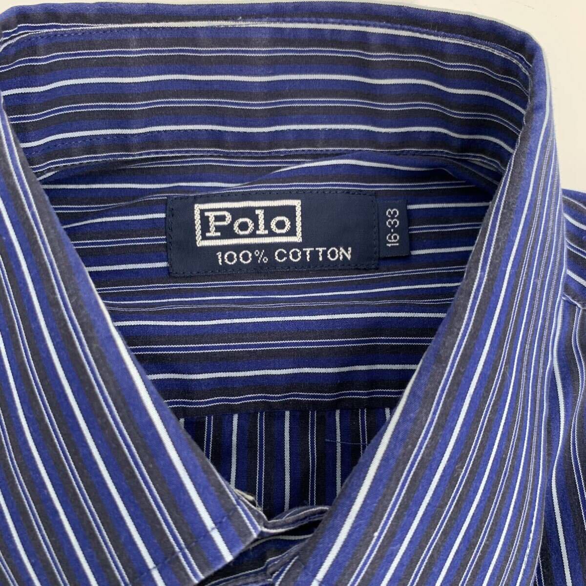 極美品 Polo Ralph Lauren ポロシャツ/シャツ 刺繍ロゴ メンズ 16-33_画像5