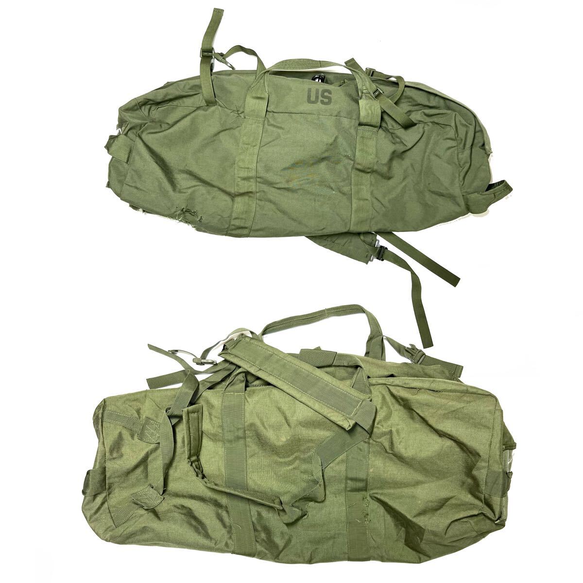 BAG DUFFEL 新型 OD 2個 ジャンク品 (検 米軍実物放出品 オリーブドラブ グリーン ROTHCO ロスコ ダッフルバッグ ボストン_画像1