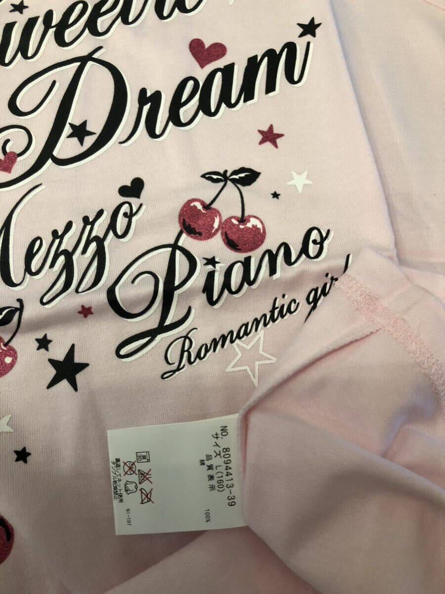  新品未使用 mezzo piano メゾピアノ 薄 ピンク 半袖Tシャツ L 160 1枚_画像5