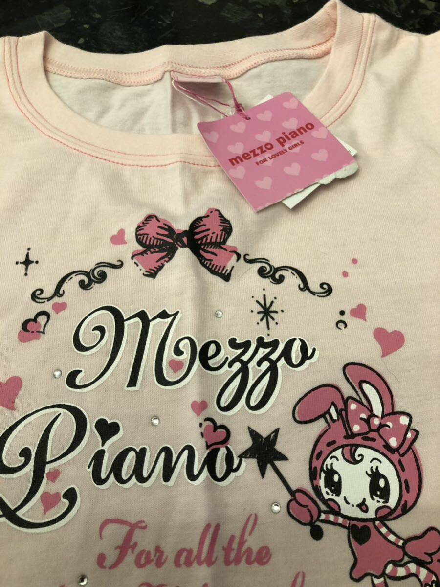  【 新品タグ付き】 mezzo piano メゾピアノ 薄 ピンク 半袖Tシャツ LL 165 1枚_画像6