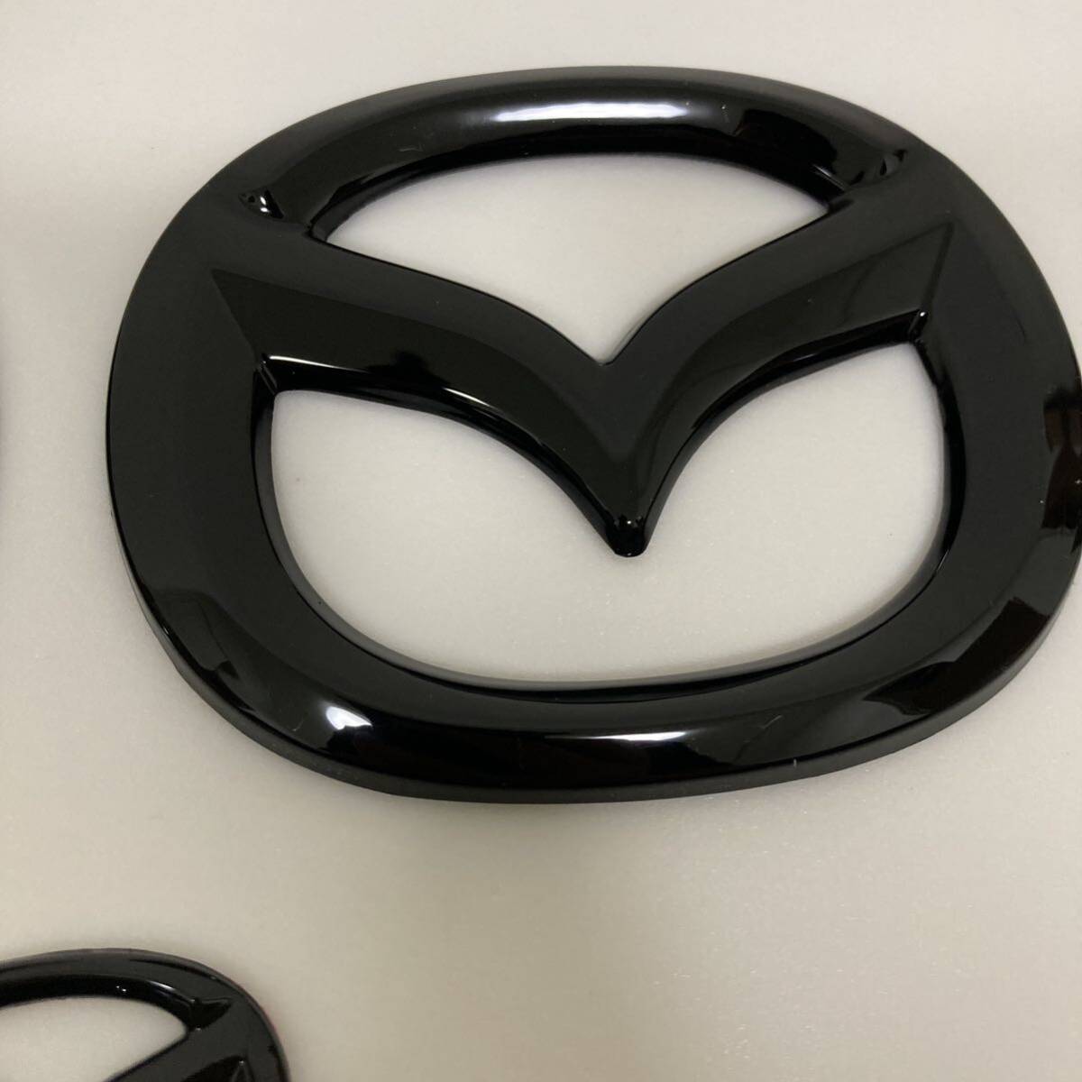  Mazda MAZDA3 emblem cover garnish front and back set black 